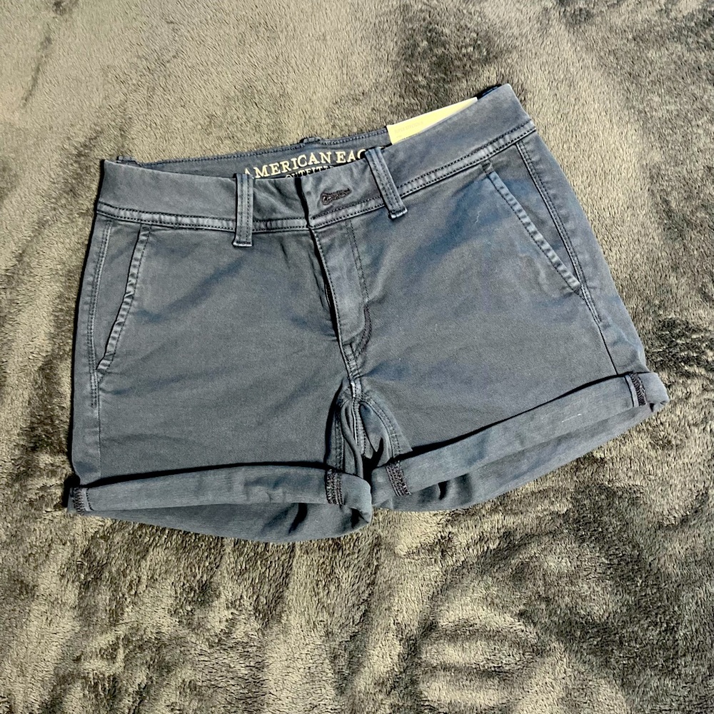 American Eagle: low rise MIDI-super stretch, blue-gray size 0